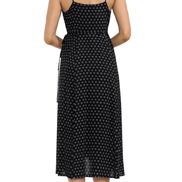 Vince Camuto Island Imprints Midi Wrap Dress Black XL - Picture 11 of 12